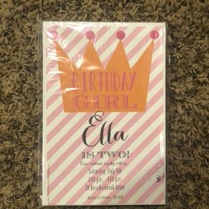 Birthday invitations